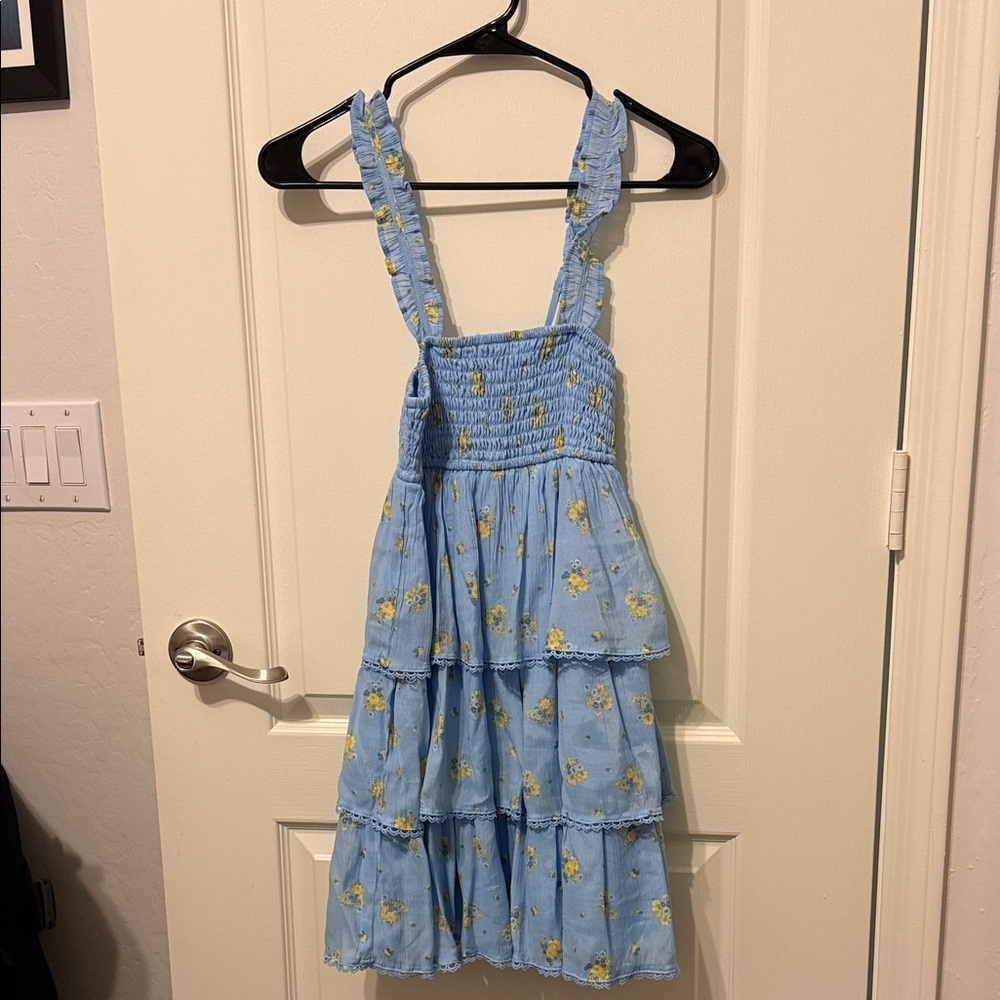 Altar'd State Light Blue Floral Mini Dress